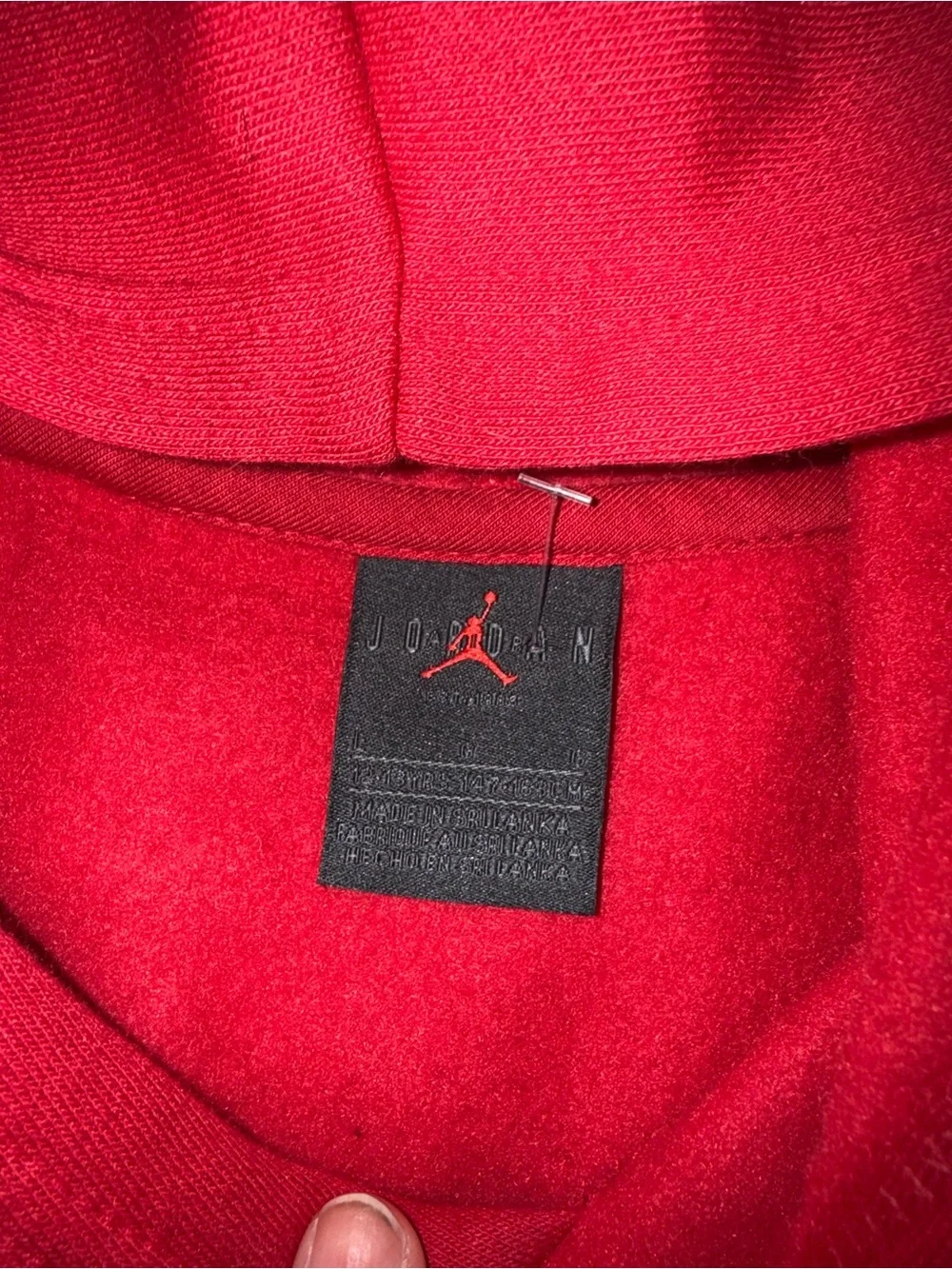 Jordan Bright Red Hooded Pullover Sweatshirt